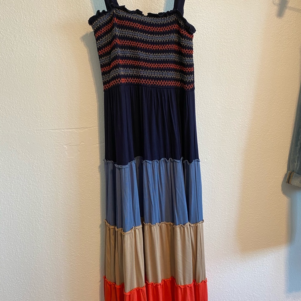 Long adorable tiered maxi